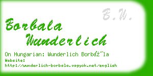 borbala wunderlich business card